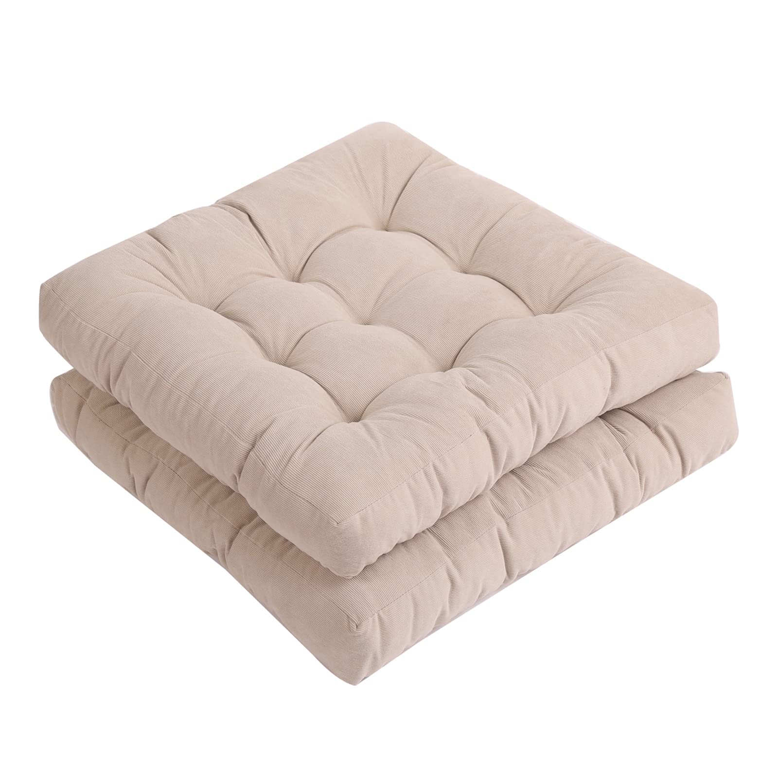 Tiita Square Outdoor Cushions Floor Pillow Thicken Tufted Seat Cushion For Adult Seating On Floor Yoga Meditation Living Room Ba