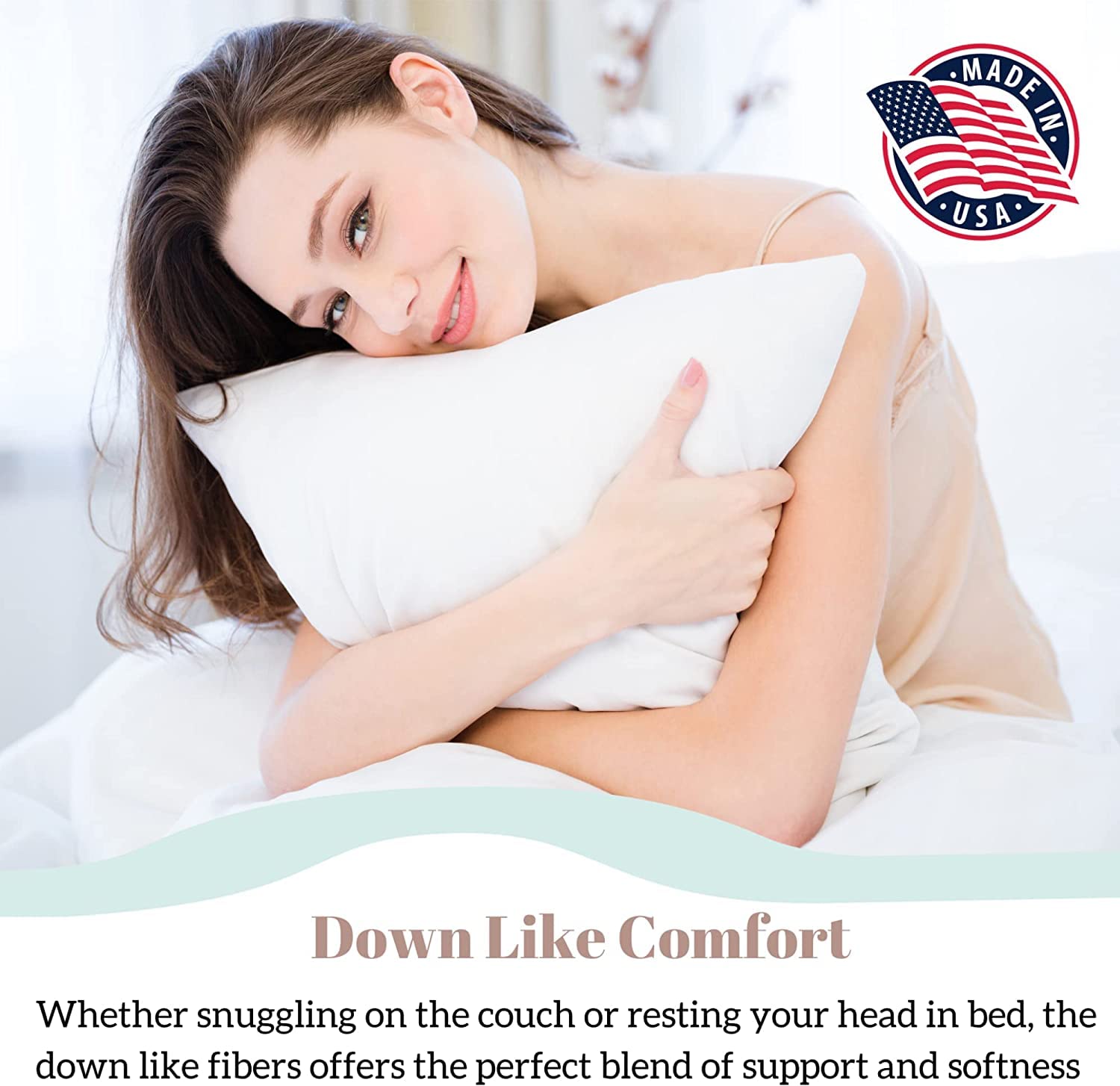 Pillowflex Set Of 2 (30X30) Premium Polyester Pillow Inserts - European Square Pillow Forms, Machine Washable, Sham Pillow Inser