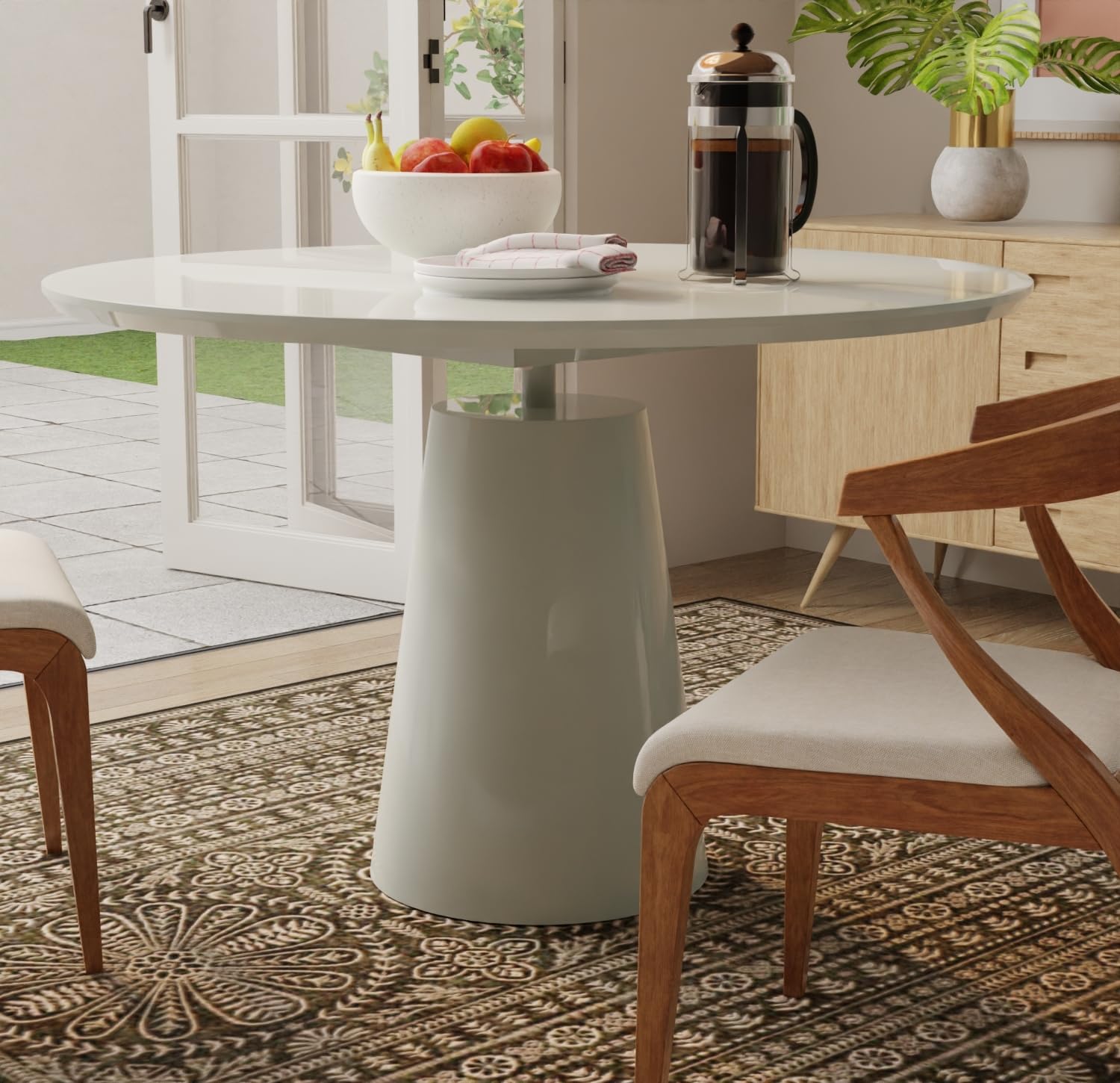 Neos Modern Furniture T335WH-42 Dining Table, White