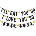 Ill Eat You Up I Love You So Banner Garland for Where The Wild Things are Birthday Party Wild one Birthday Photo Prop Decoratio