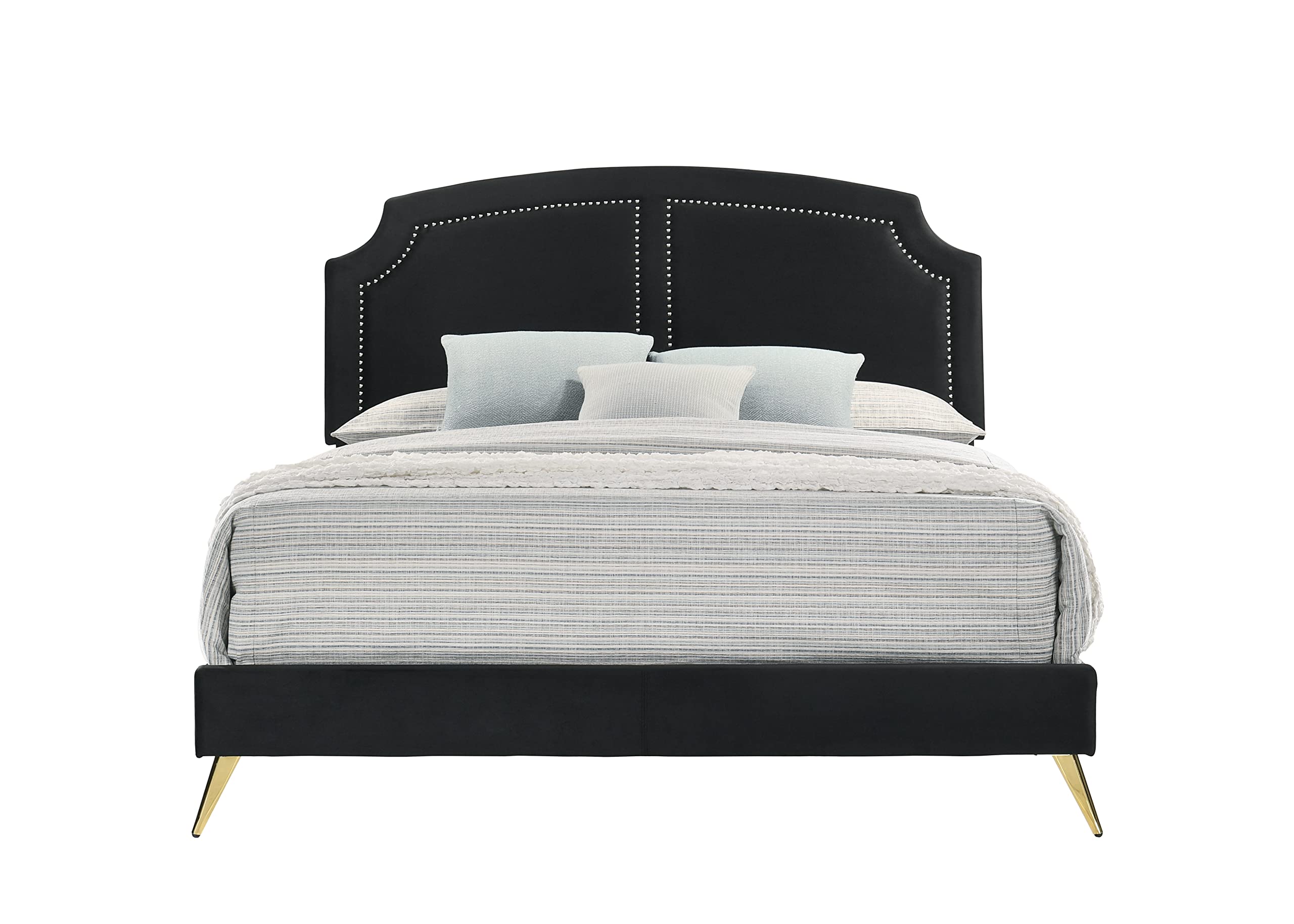 Acme Zeena Velvet Upholstered Full Panel Bed