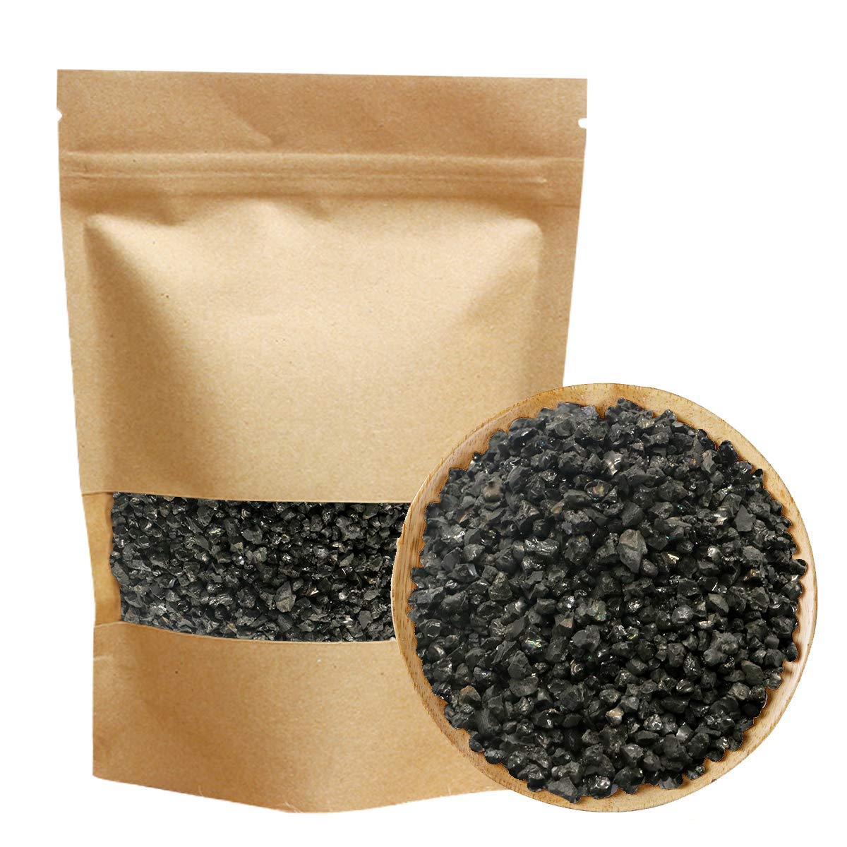 Toypopor 2.2 Lb Black Lava Pebble Vase Filler Pebbles Stones Crafting Floral Arranging Home Decor Decorative Colored Crushed Sto