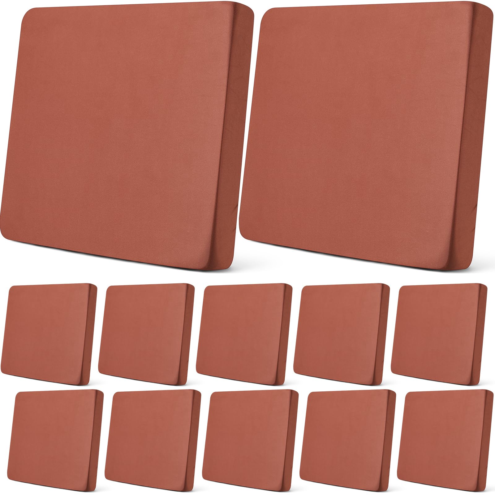 Newwiee 12 Pcs Stretch Sofa Couch Cushion Covers Patio Outdoor Cushion Covers Replacement Waterproof Couch Covers Individual Sli