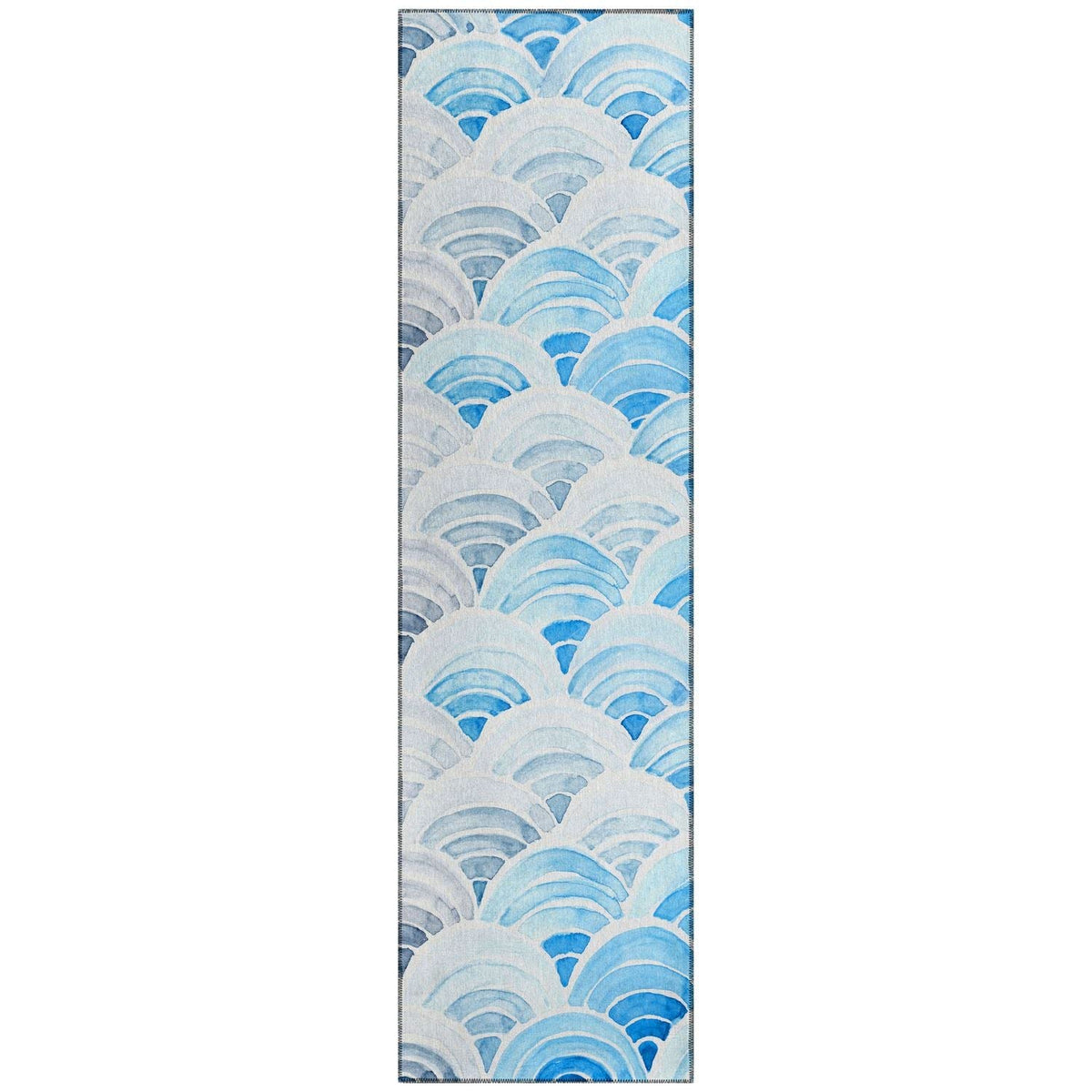 Seabreeze Sz5 Blue Coastal Rug Runner 2' 3&quot; X 7 ' 6&quot;