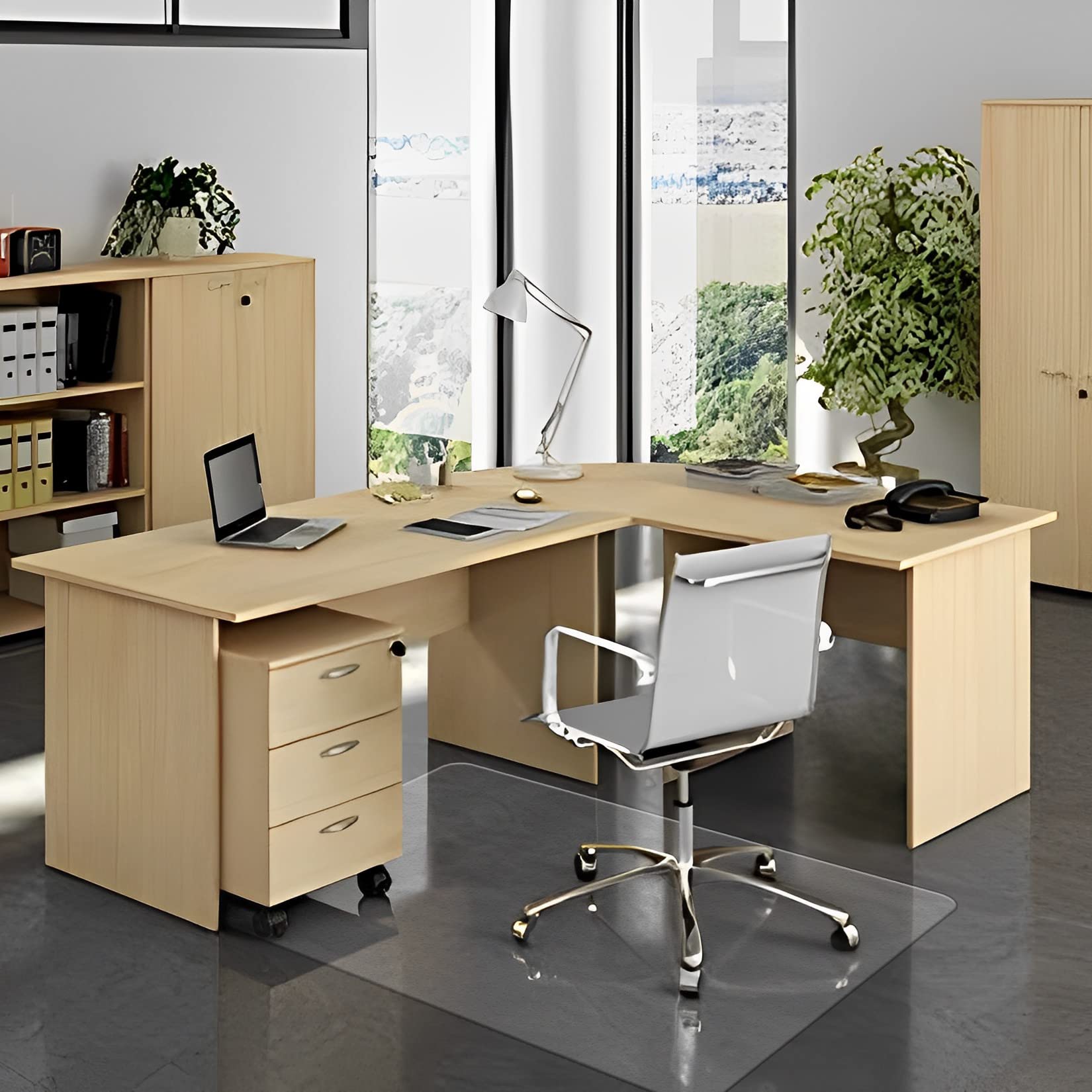 Futurhydro Chair Mat For Hardwood Floor, 45' X 53' Large Clear Easy Glide Large Computer Chair Mat, Plastic Rolling Chair Mat For Tile Floor And Gaming Floors (Rectangle)