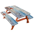 Park Picnic Table Cover With Bench Covers Lightweight Camping Essentials, Oil-Proof Waterproof 3Pcs Tablecloth With Elastic, Fit