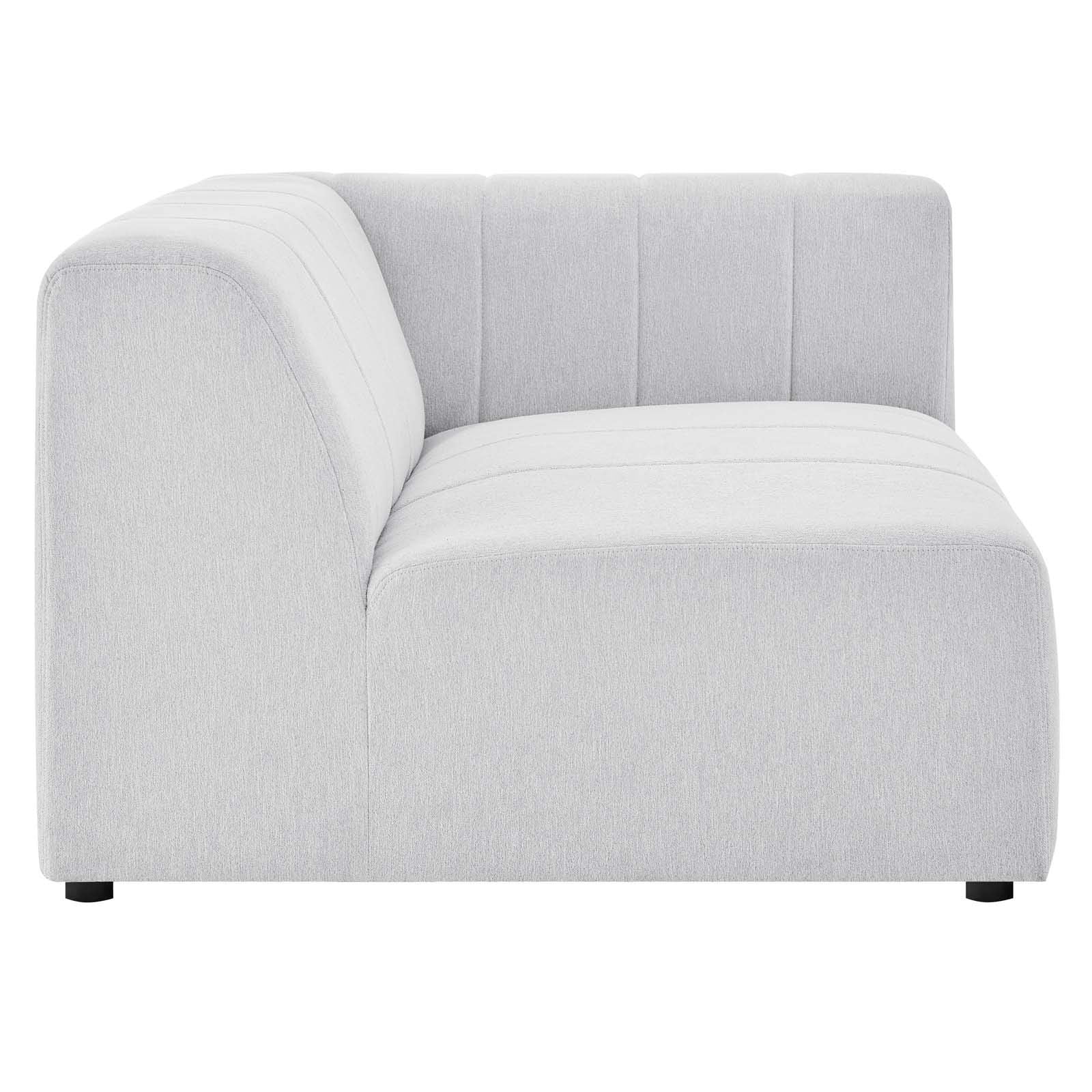 Modway Bartlett Channel Tufted Upholstered Sectional Sofa, 2-Piece Set, Ivory