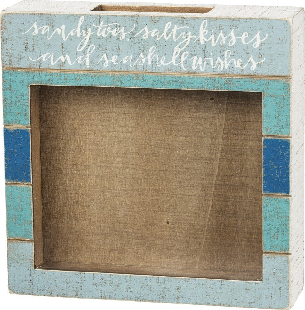 Primitives By Kathy Home D  Cor Shell Holder, 10'' Square X 2.25'', Multicolor