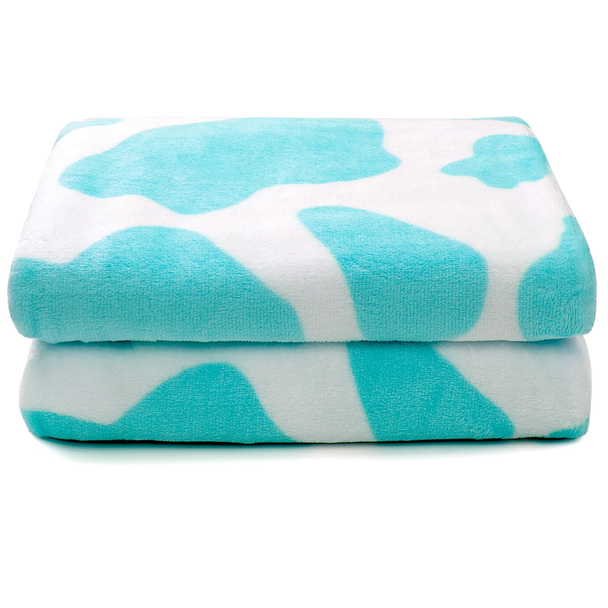 Fleece Light Blue Blanket Turquoise Teal Cyan Fuzzy Blanket Soft Cozy Girls Women Throw Blanket Blue Gifts Decor For Kids Girls