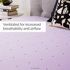Lucid 4 Inch Lavender Infused Memory Foam Mattress Topper - Ventilated Design - California King Size