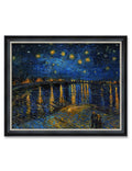 DECORARTS - Starry Night Over The Rhone by Vincent Van Gogh. Giclee Print Art Reproduction with matching Solid Wood Frame in Cla