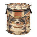 50 L Popup Laundry Hamper, Retro Watercolor Collie Freestanding Collapsible Large Clothes Basket for Clothes