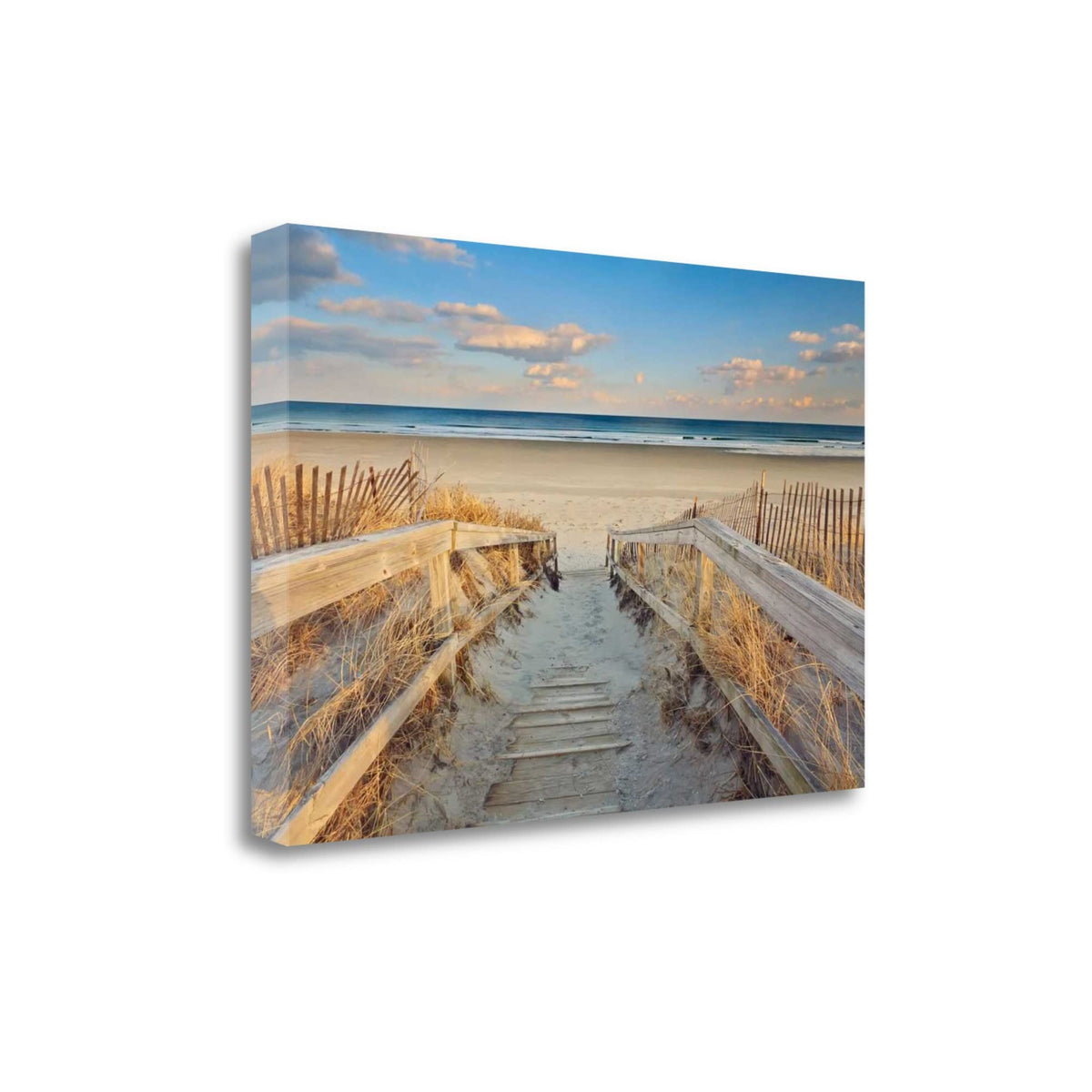 39' Beach Boardwalk to the Ocean Giclee Wrap Canvas Wall Art