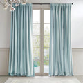 Lazzzy Baby Blue Velvet Curtains Room Darkening Thermal Insulated Curtains 72 Inch Length Window Drapes For Bedroom Living Room Super Soft Luxury Window Treatment 2 Panels Rod Pocket
