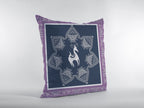 HomeRoots Blue On White Broadcloth 20â€ Navy Purple Horse Indoor Outdoor Throw Pillow