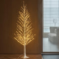 Fudios Lighted White Tree Alpine 6FT 810 LED Fairy Lights, Artificial Winter Twig Tree Lights Plug in for Christmas Indoor Outdo