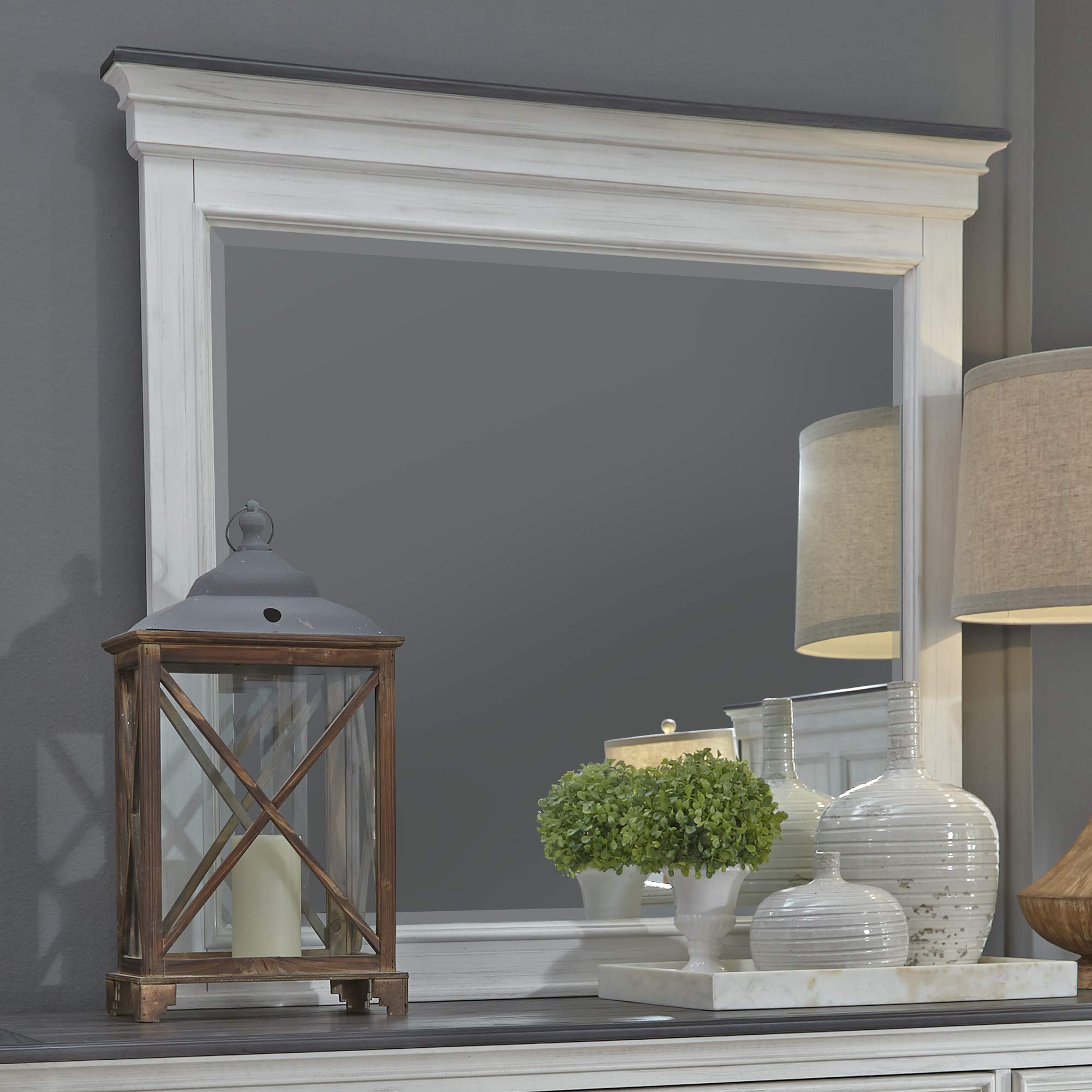 Liberty Furniture Industries Allyson Park Crown Mirror, W45 x D3 x H42, White