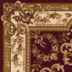 HomeRoots Decor 3'3' x 4'11' Polypropelene Red/Ivory Area Rug
