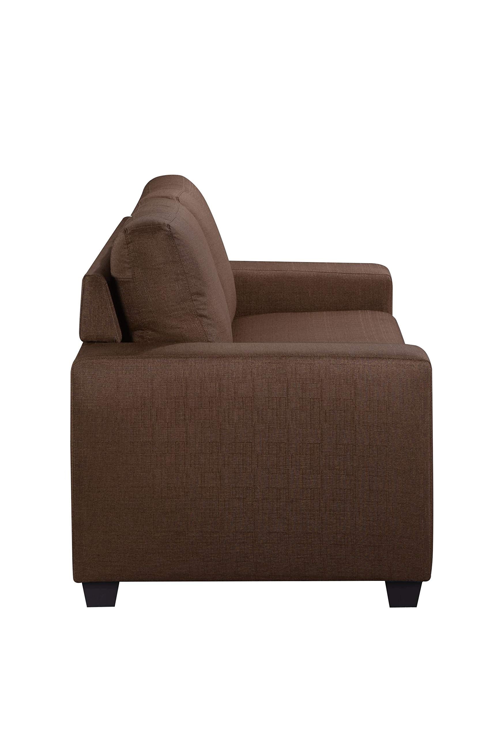 Acme Zoilos 2-Seater Fabric Upholstered Sleeper Sofa in Brown