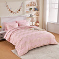 Wowelife Girl Bedding Sets Pink Comforter For Queen Size Bed 7 Pieces Gold Glitter Foil Queen Bedding Set Teen Girl Bedding Pink