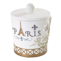Avanti Linens - Covered Jar, Hand Painted Resin, Countertop Accessories, Chic Bathroom Decor (Paris Botanique Collection)