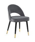 Coaster Furniture Lindsey Arched Back Upholstered (Set of 2) Side Chair Grey and Black 192542
