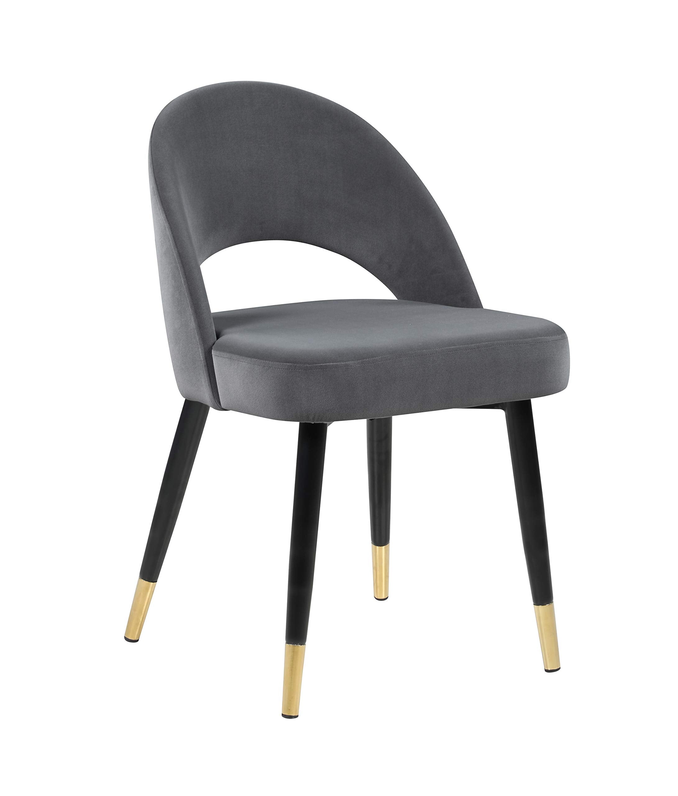 Coaster Furniture Lindsey Arched Back Upholstered (Set of 2) Side Chair Grey and Black 192542
