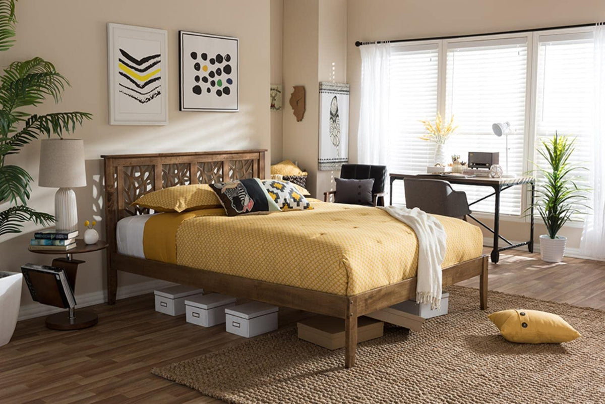 Baxton Studio Trina Contemporary King Size Platform Bed