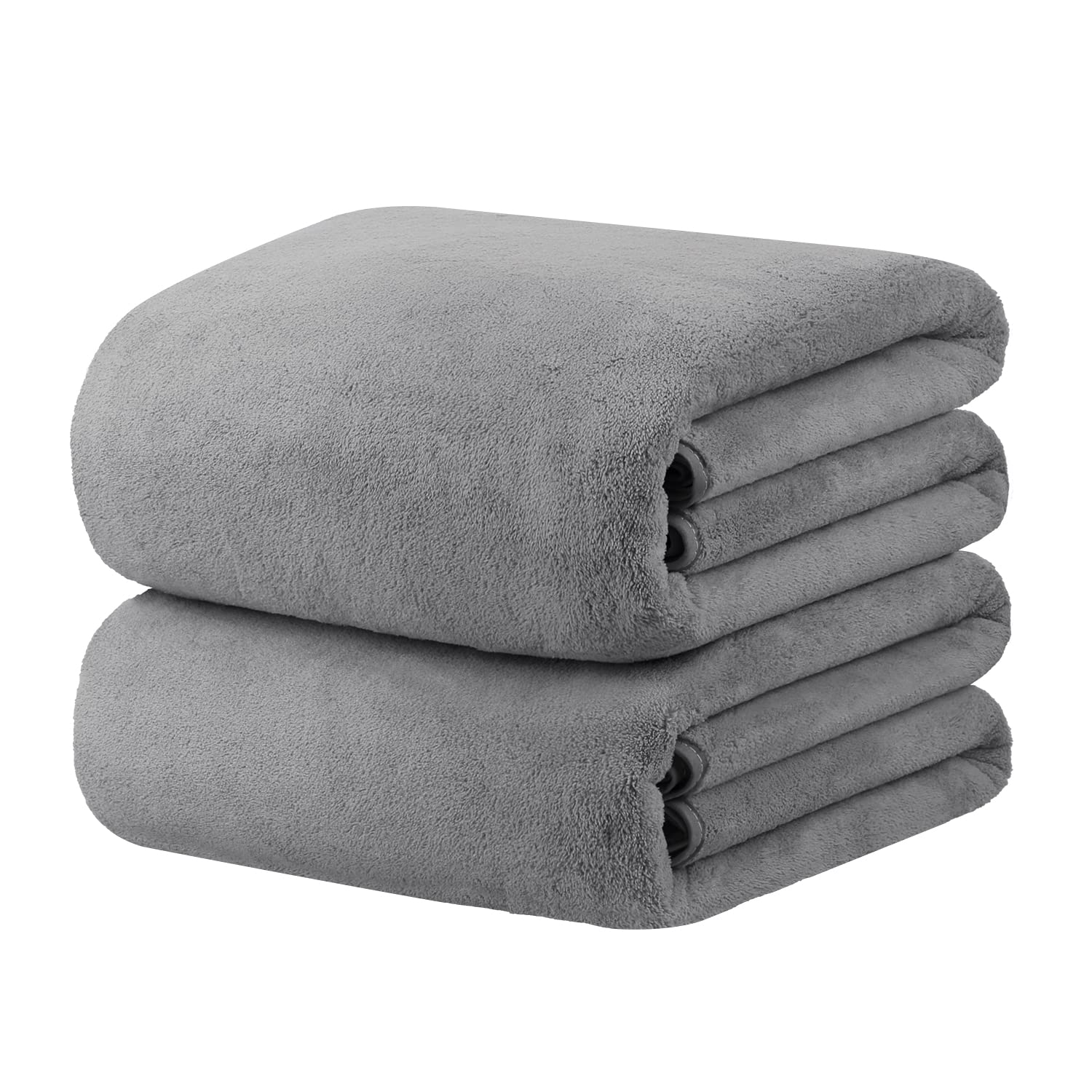 JML Luxury Hotel & SPA Oversized Bath Towels (2 Pack, 40''x80'') - 350GSM High-Density Fleece Towel Sets - Super Soft and Absorb