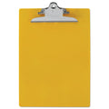 Saunders Recycled Plastic Clipboard With Ruler Edge, 1' Clip Capacity, Holds 8.5 X 11 Sheets, Yellow