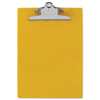 Saunders Recycled Plastic Clipboard With Ruler Edge, 1' Clip Capacity, Holds 8.5 X 11 Sheets, Yellow