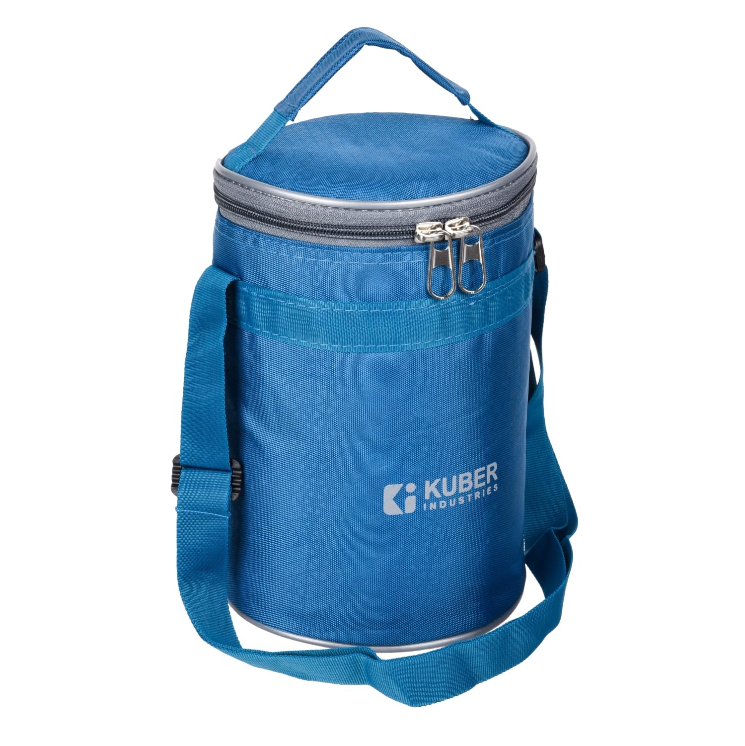 Kuber Industries Insulated Lunch Bag For Office, College, Adults  Reusable With Handle  Sky Blue