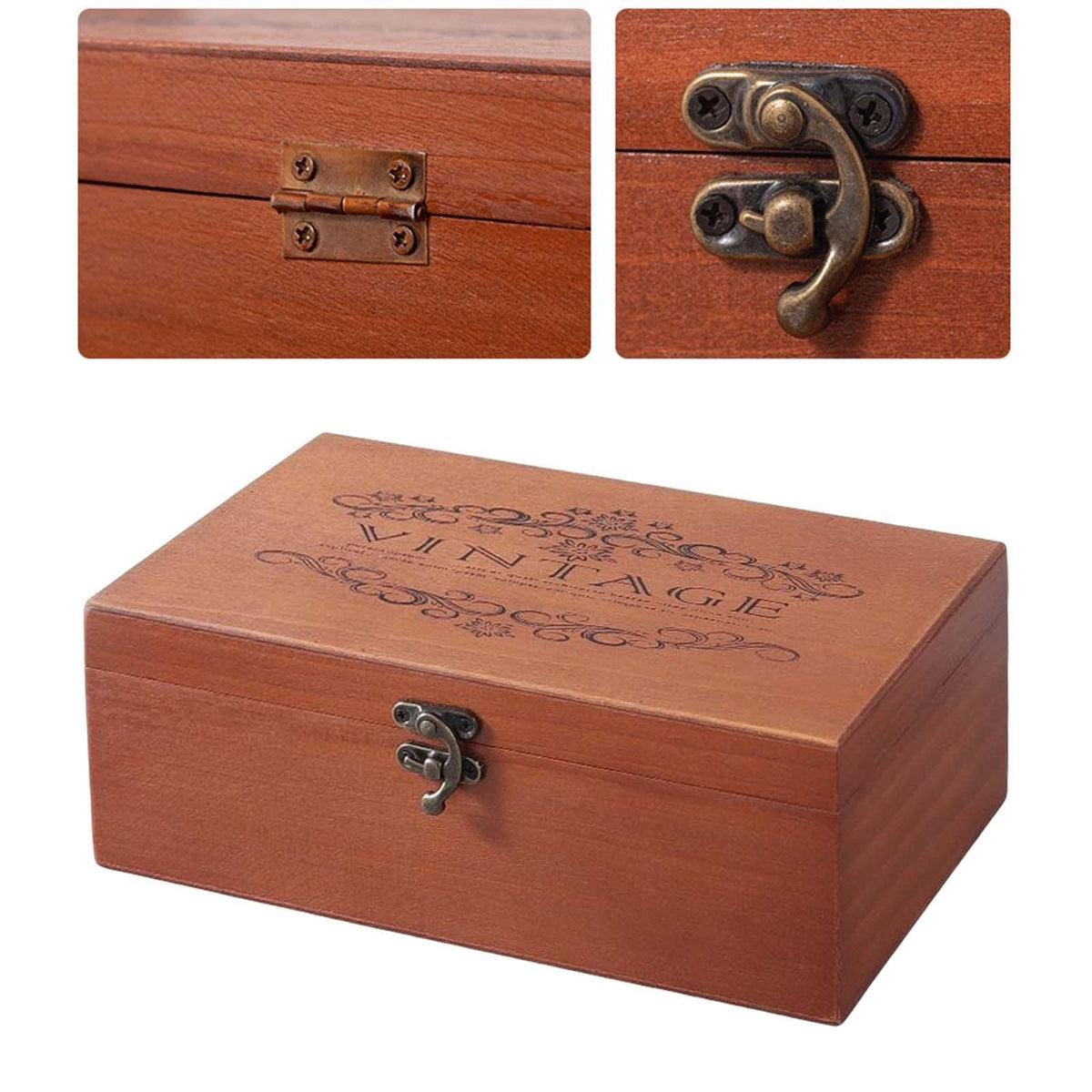 Enakshi Vintage Style Wooden Storage Box Portable Wood Jewelry Box Trinket Organizer M |Home & Garden | Household Supplies & Cle