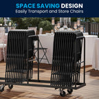 Hercules Series Premium Plastic Folding Chair [Set Of 2] Color: Black