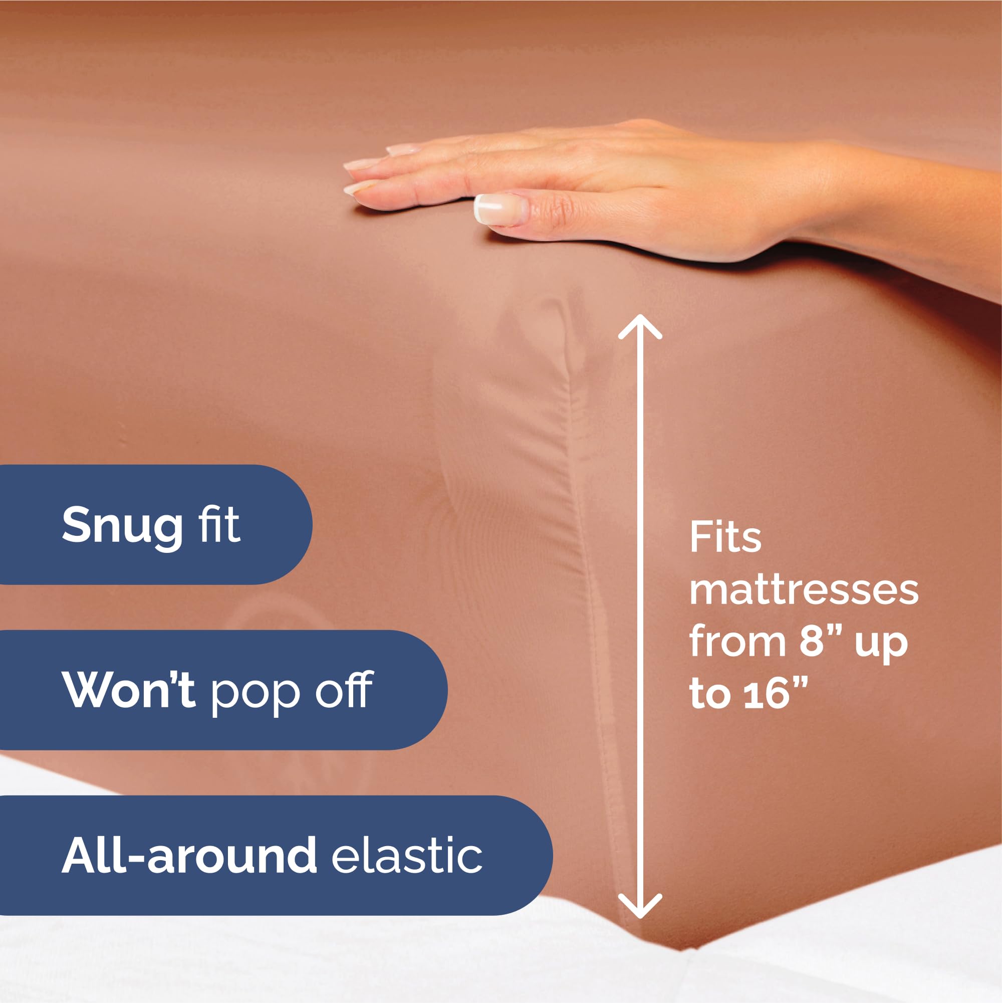 King Size 4 Piece Sheet Set - Extra Soft, Breathable & Cooling Sheets - Hotel Luxury Durable Bed Sheets For Women & Men - Deep Pockets, Easy-Fit & Wrinkle-Free Sheets - Warm Peach Oeko-Tex Bed Sheets