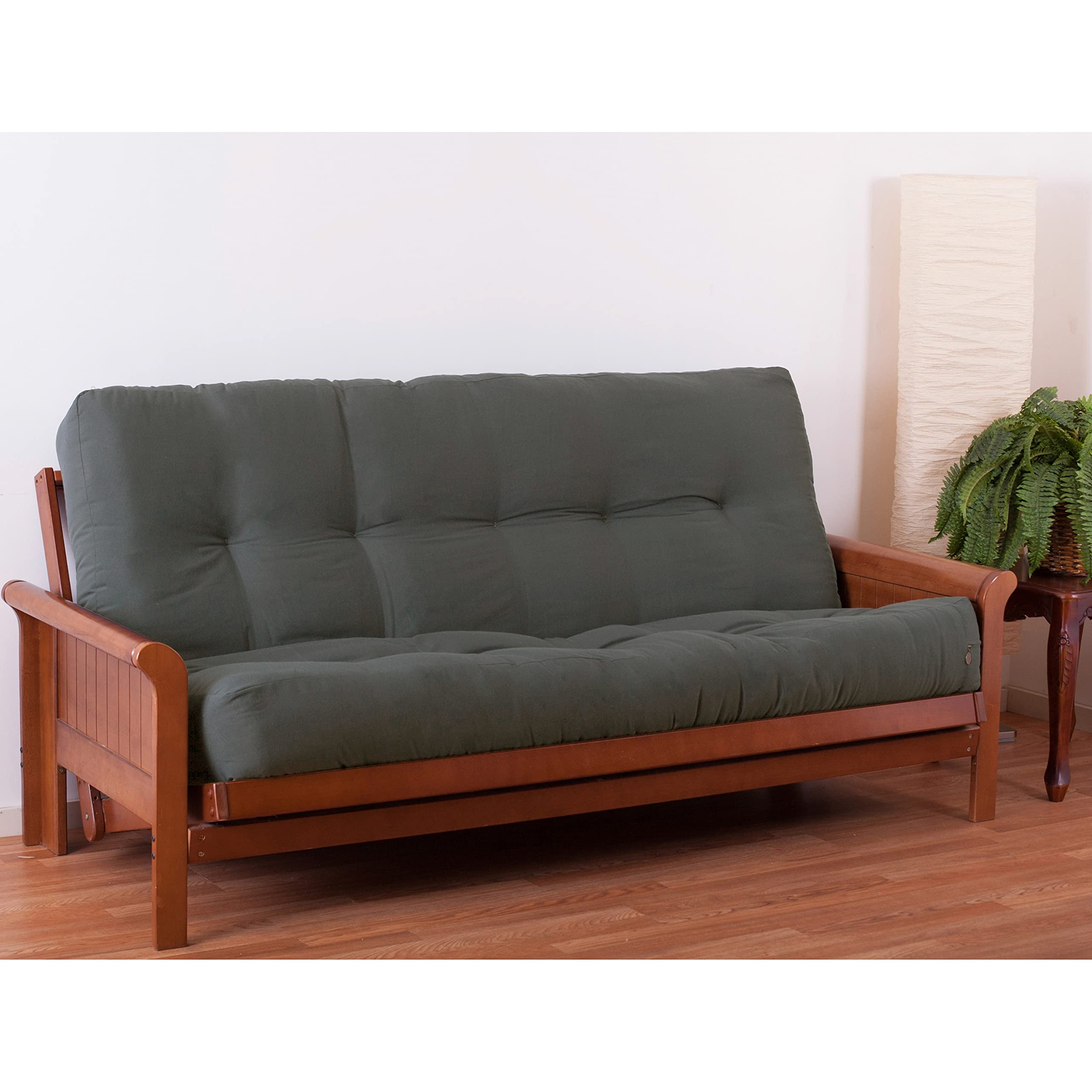 Blazing Needles Renewal 10' Twill Futon Mattress, Queen, Steel Grey