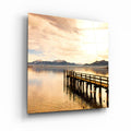 DesignSkinz Glass Wall Art for Living Room, Bedroom, Office, Study, Shelf (17x17inch)  Quay Pastel