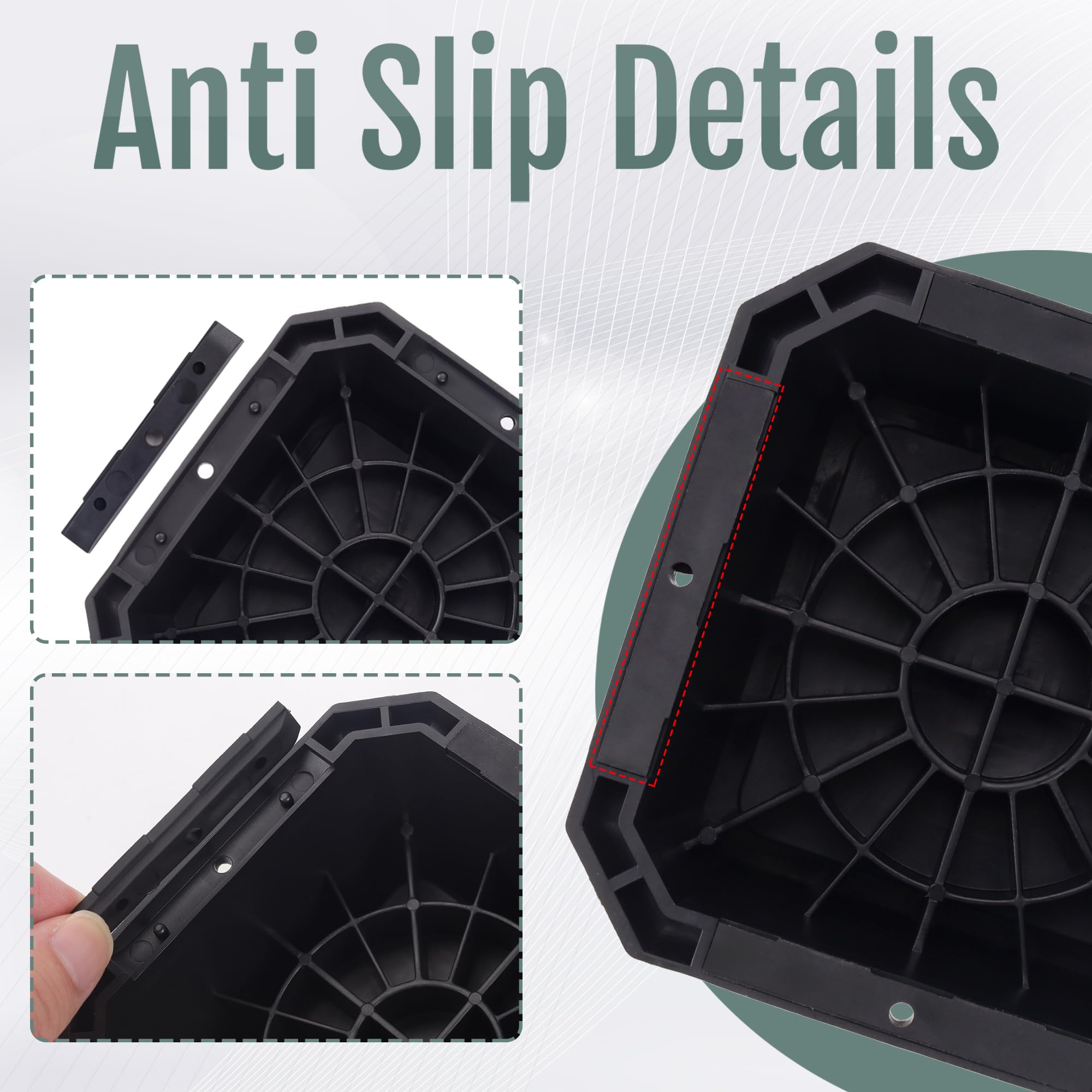 Btsd-Home Bed Risers 1 Inch Heavy Duty Furniture Risers For Sofa Table And Chair Black 4 Pack