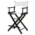 Casual Home 24" Director's Chair Black Frame-with White Canvas, Counter Height