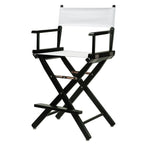 Casual Home 24" Director's Chair Black Frame-with White Canvas, Counter Height