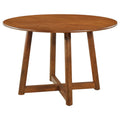 Coaster Home Furnishings Dinah Round Solid Wood Dining Table Walnut