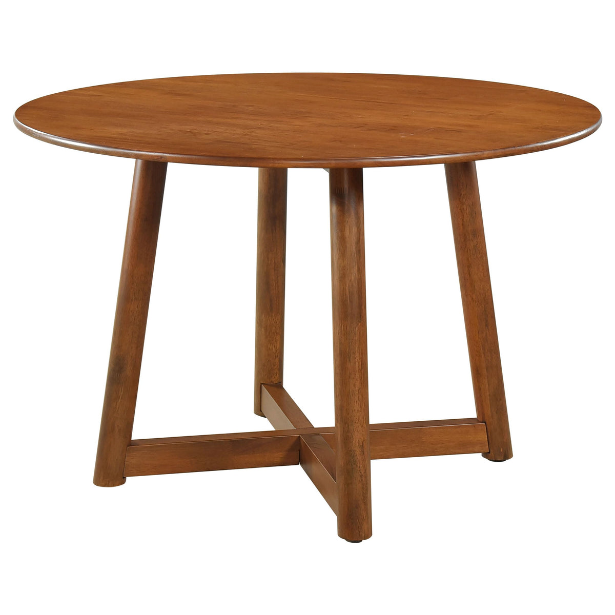 Coaster Home Furnishings Dinah Round Solid Wood Dining Table Walnut