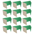 12 X 48 Study Carrel Green Corrugated Pack Of 12