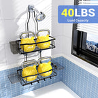 Aitatty Hanging Shower Caddy Bathroom Organizer: Rustproof Shower Shelf Racks Over Shower Head - No Drilling Inside Bath Shower