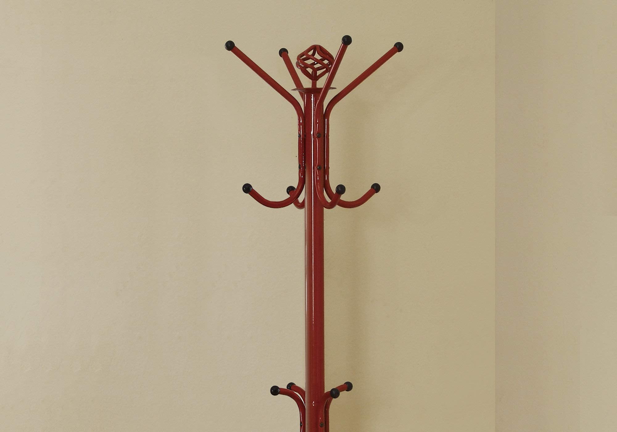 HomeRoots Coat Rack - 70' H/RED Metal