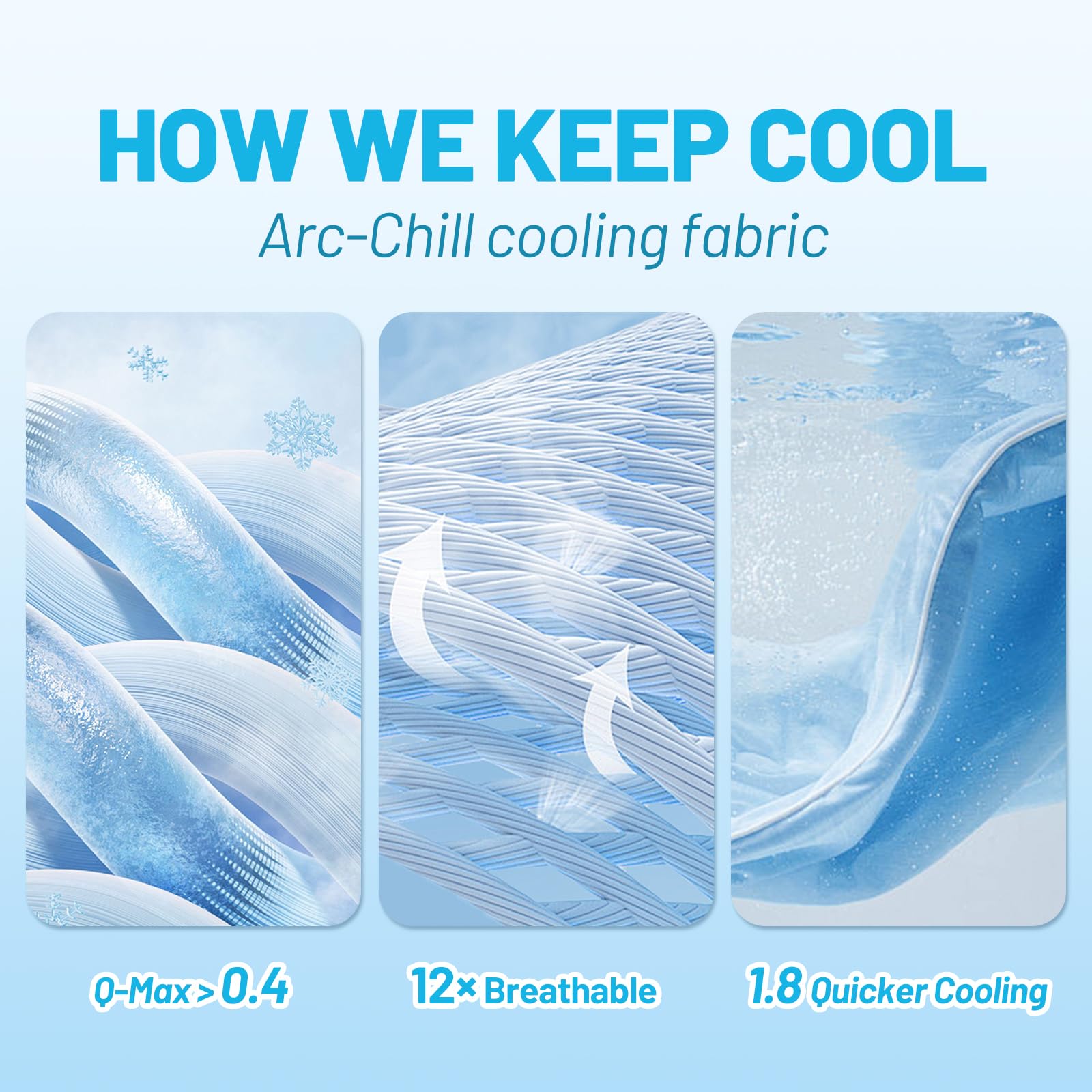 Cozy Bliss Cooling Pillowcases For Hot Sleepers, Q-Max 0.4 Queen Pillow Cases Envelope Closure For Night Sweats, Summer Breathab