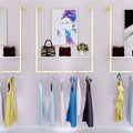 MDEPYCO Clothing Store Simple Wall Mounted Metal Display Rack, Window Hanging Garment Racks, Ushaped Shelf, Wedding Dress Organ