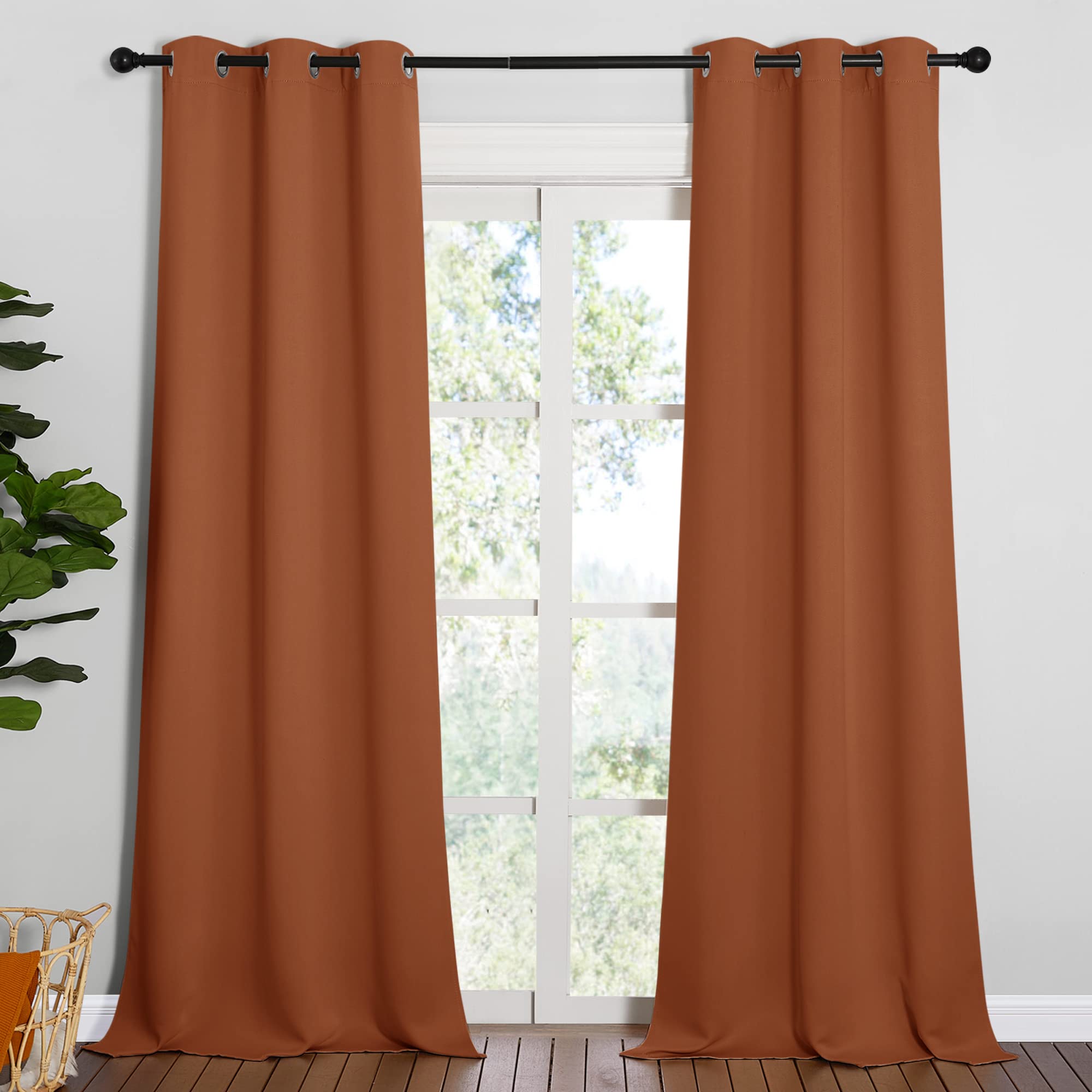 NICETOWN Room Darkening Drapes for Nursery - Light Blocking Curtain Panels for Bedroom Girl Room, Soft Fabric Window Treatment (