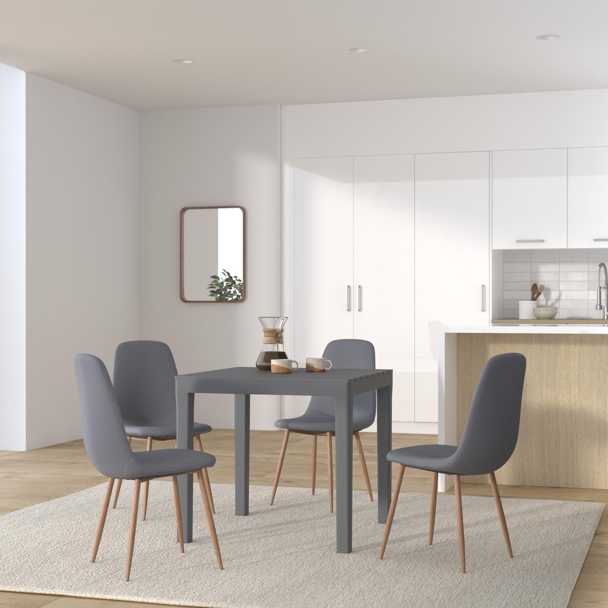 vidaXL Modular Square Table, Made in Italy, 78 x 78 x 72 cm, Anthracite