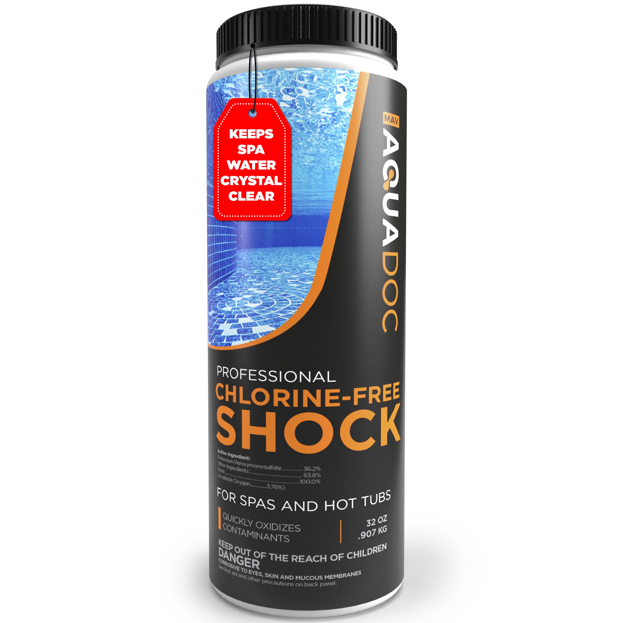 Non-Chlorine Spa Shock For Hot Tub - Chlorine Free Hot Tub Shock Treatment & Enhanced Shock To Assist Bromine & Chlorine Shock -
